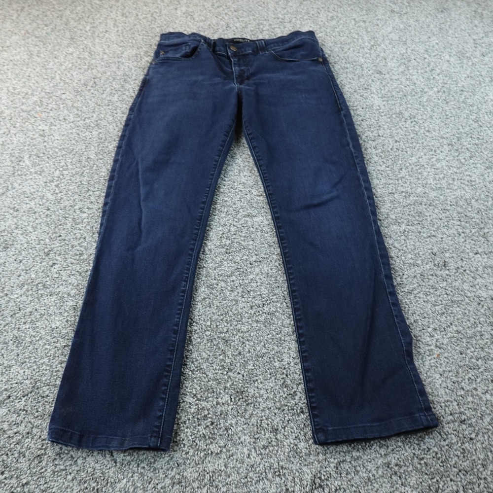 Fidelity Jeans Mens 32X28 Dark Blue Denim Pants Torino Slim Straight Stretch USA